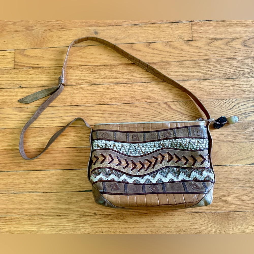 Vintage Sharif Leather Patchwork purse